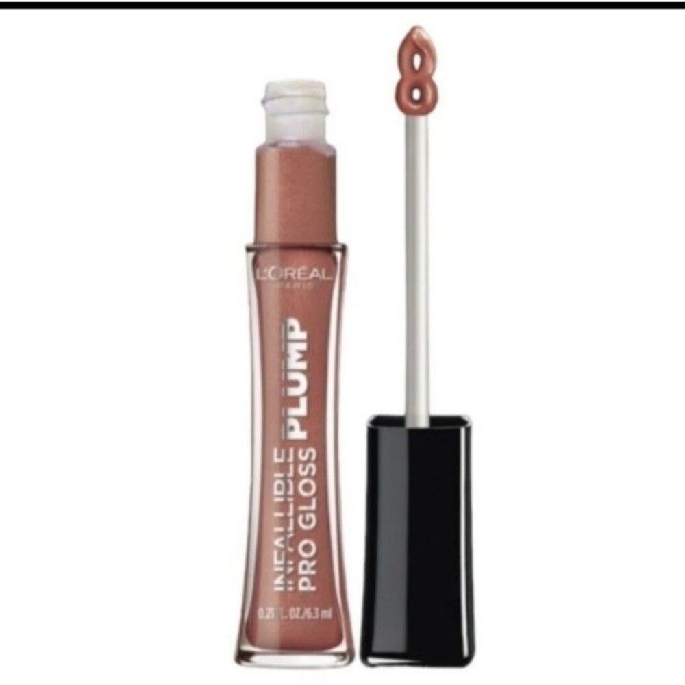 L'Oreal Infallible Pro Plump Lip Gloss Hyaluronic Acid 610 Nude Twinkle, New